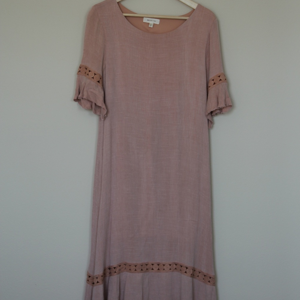 Roolee pink midi dress